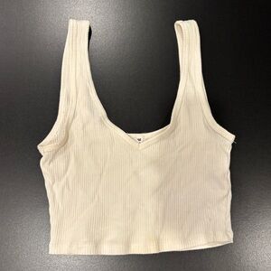 Garage White Cropped Tank top